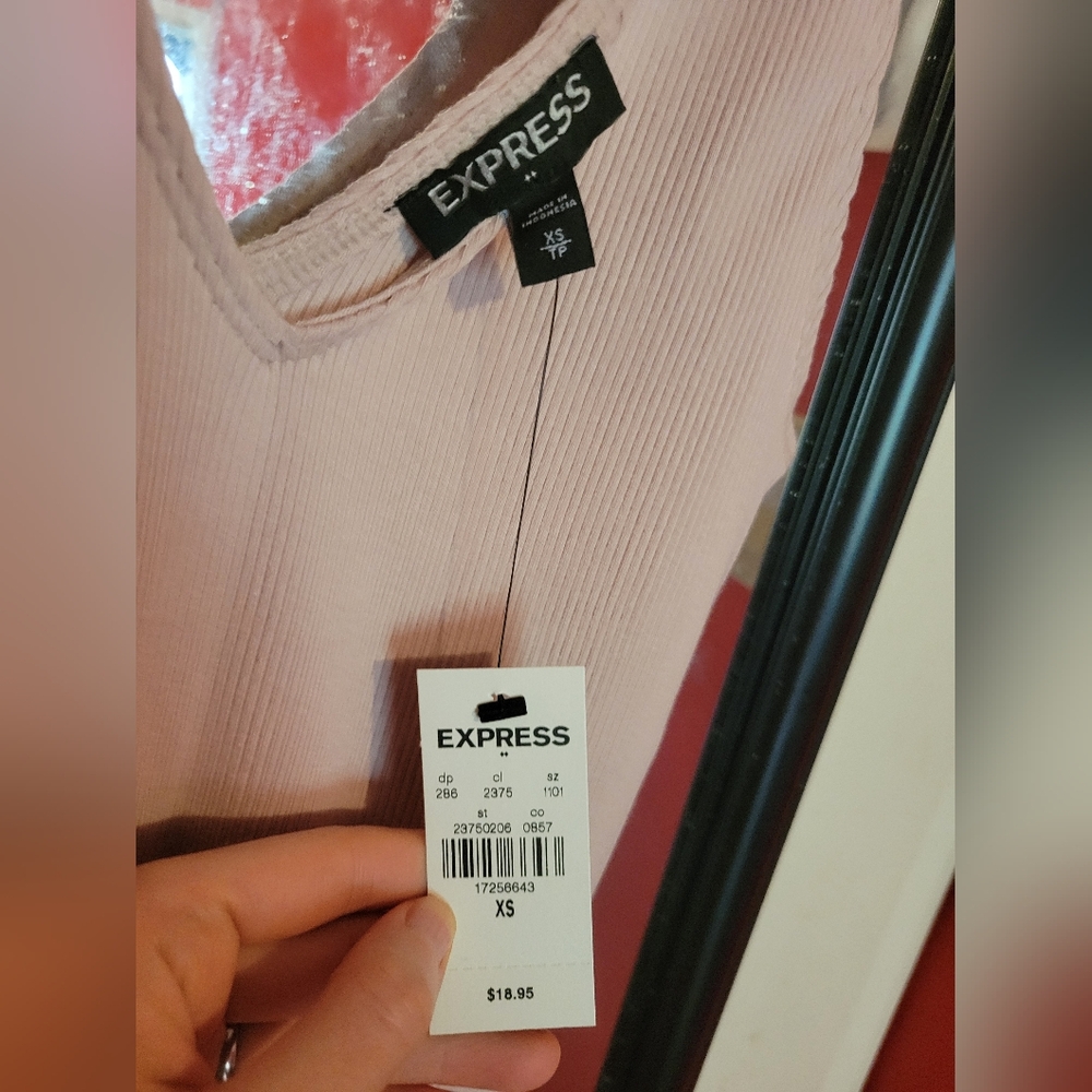 SET OF 8 | Express Women's Ribbed V-Neck Tank Tops XS (PINK 1 IS NWT) - Picture 6 of 12